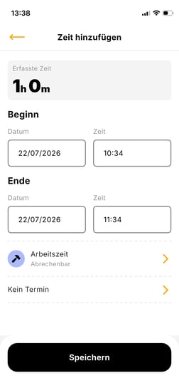 App_Zeit ändernhinzufügen