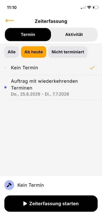 App_Zeiterfassung_Termin wählen2
