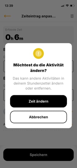 App_Änderung bestätigen