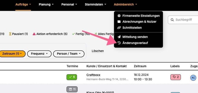 Adminbereich_Änderungsverlauf