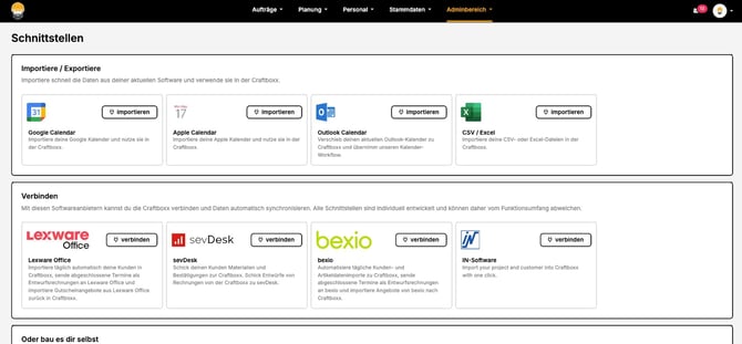 Adminbereich_Schnittstellen