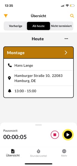 App_Zeiterfassung_Pause