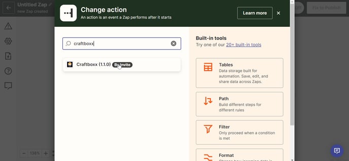 zapier_change action cb